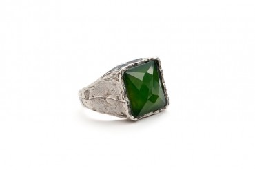 Ring for man silver sterling and natural stone