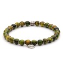 Silver sterling bracelet and natural stone 6mm: