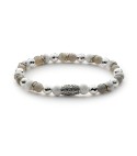 Bracciale uomo argento e pietre naturali
