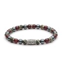 Silver sterling bracelet and natural stone 6mm