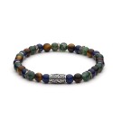 Silver sterling bracelet man and natural stone 100% made in italy