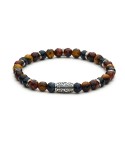 Bracciale uomo argento e pietre naturali