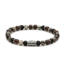 Silver sterling bracelet man and natural stone 100% made in italy