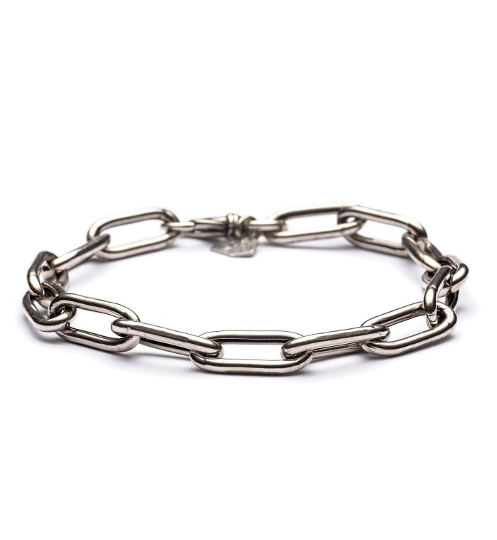 Bracciale argento invecchiato uomo