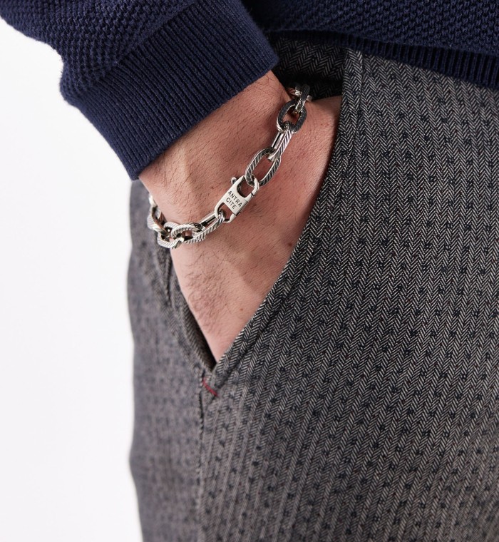 VULCANO - Men's silver bracelet