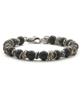 stones and silver sterling bracelet men