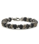 stones and silver sterling bracelet men