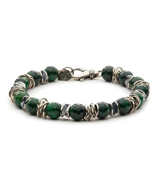 Natural stone bracelet and silver sterling