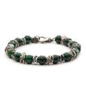Natural stone bracelet and silver sterling