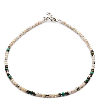 necklace natural stones and silver sterling 925