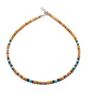 necklace with natural stones and silver sterling 925
