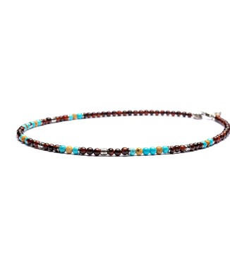 necklace with natural stones and silver sterling 925 2
