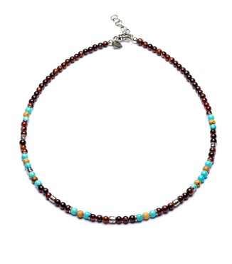 necklace with natural stones and silver sterling 925