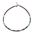 necklace with natural stones and silver sterling 925