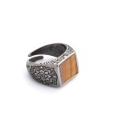 Men's ring MANDALA BROWN - Made in Italy