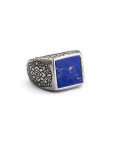 Ring for man silver sterling and natural stone