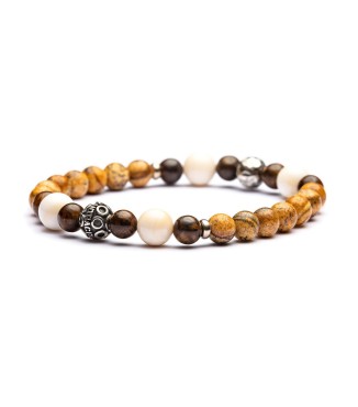 Bracciale uomo pietre e argento 2