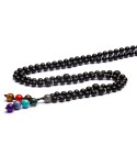 Collana Mala tibetano argento e pietre