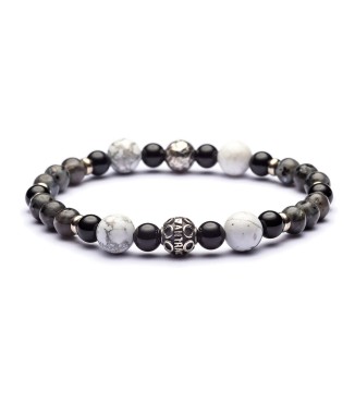 Bracciale uomo pietre e argento