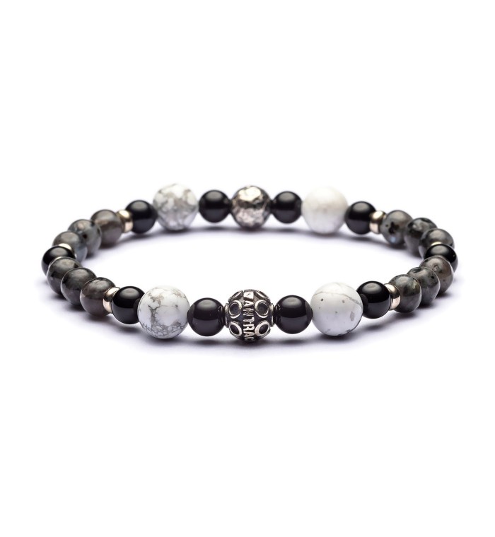 Bracciale uomo pietre e argento