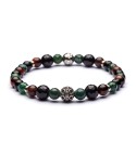 Bracciale uomo pietre naturali e argento invecchiato