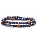Bracciale con pietre dure 4mm e argento invecchiato