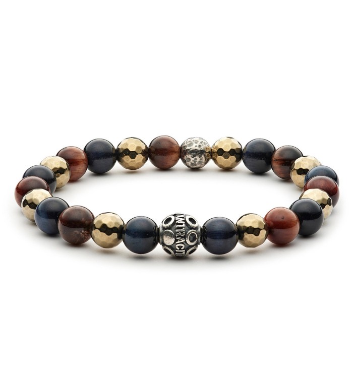 Bracciale uomo pietre e argento