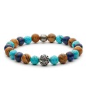 Bracciale uomo pietre e argento
