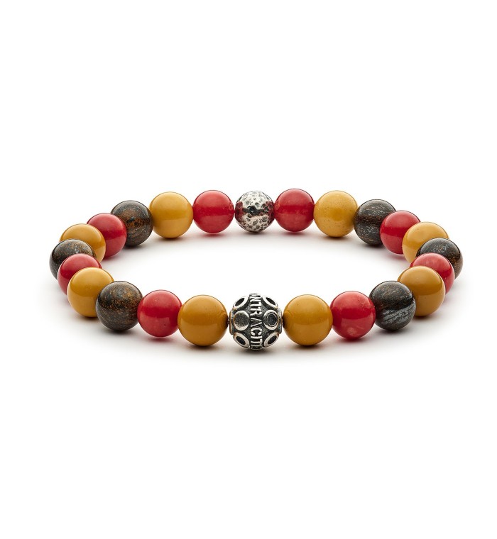 Bracciale uomo pietre e argento