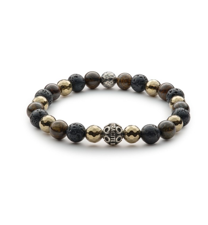 Bracciale uomo pietre e argento