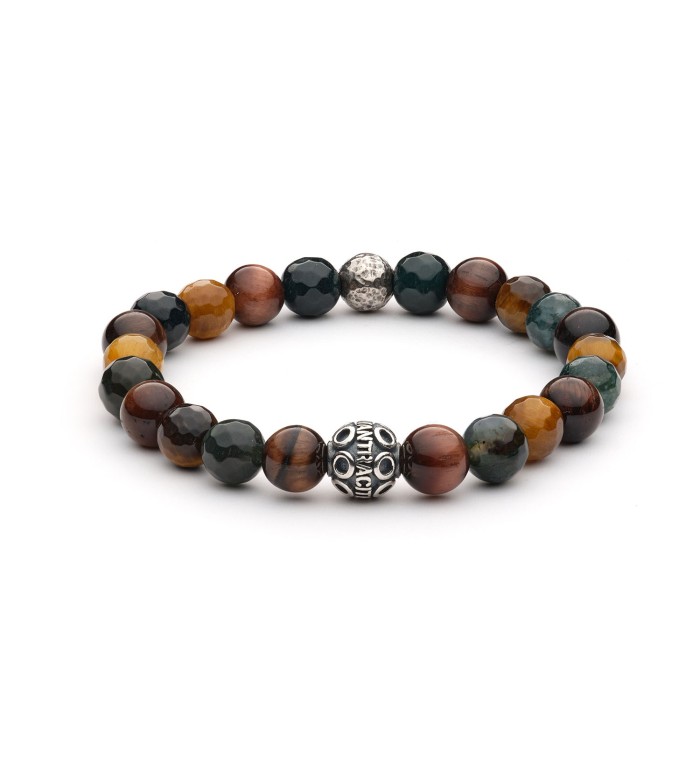 Bracciale uomo pietre e argento
