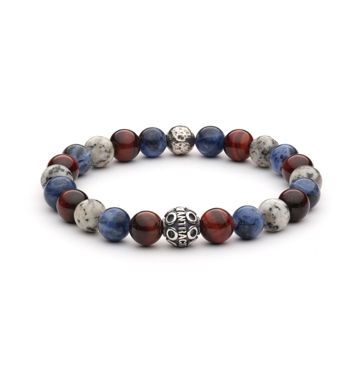 Bracciale uomo pietre e argento