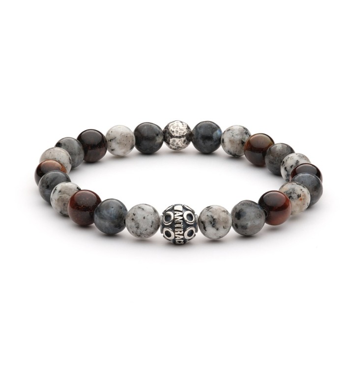 Bracciale uomo pietre e argento
