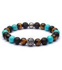 Bracciale uomo pietre e argento