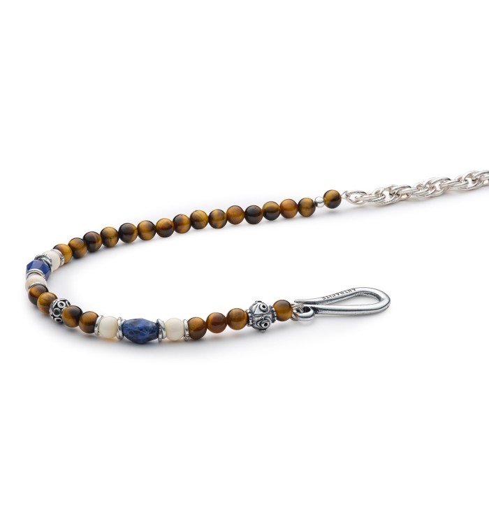 SILVERSTONE - Wallet chain natural stone