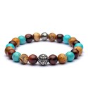 Bracciale uomo pietre e argento