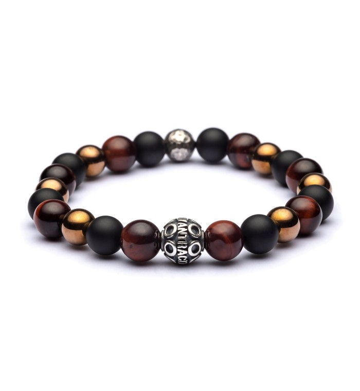 Bracciale uomo pietre e argento