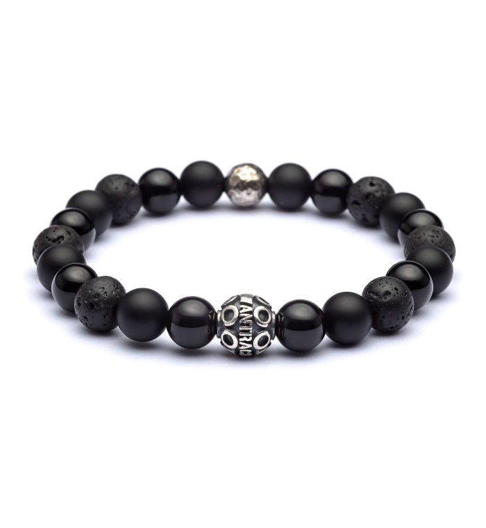 Bracciale uomo pietre e argento