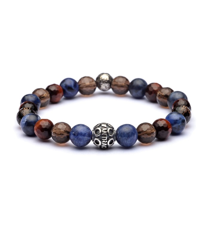 Bracciale uomo pietre e argento