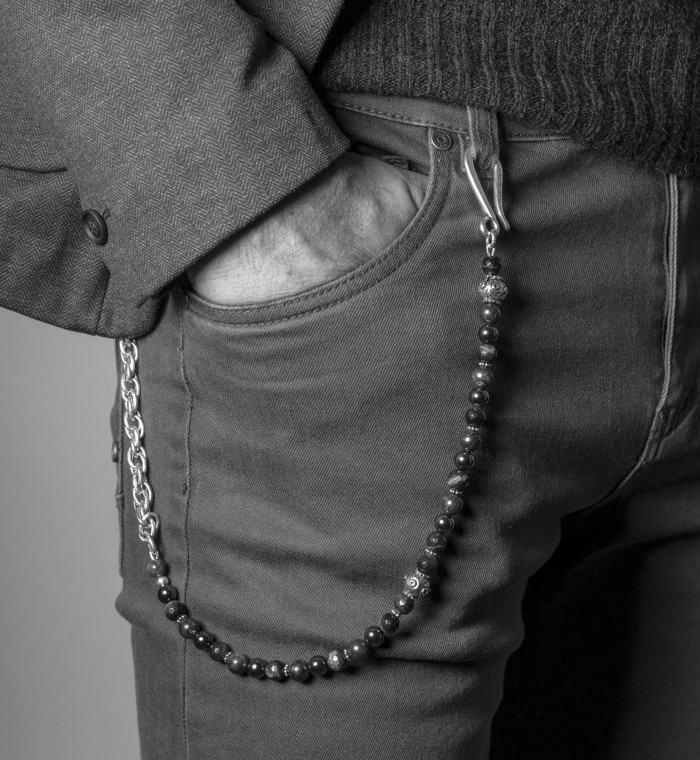 ONDA - Wallet chain natural stone