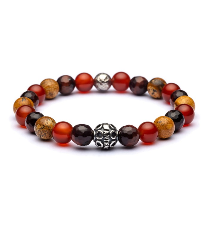 Bracciale uomo pietre e argento