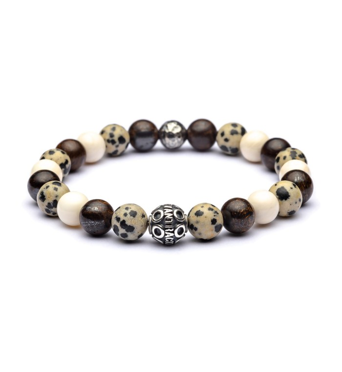 Bracciale uomo pietre e argento