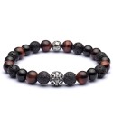Bracciale uomo pietre e argento