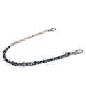 Catena per jeans in howlite, agata nera ed ematite. 100% artigianale