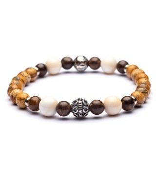 Bracciale uomo pietre e argento