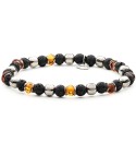 EKTOR - Men's bracelet in Amber and natural hard stones
