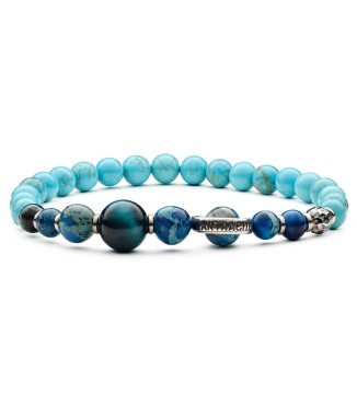 NETTUNO - Men's bracelet made of sterling silver and natural stones