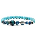 NETTUNO - Men's bracelet made of sterling silver and natural stones