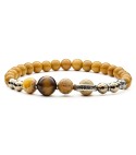SATURN - Men's bracelet made of sterling silver and natural stones