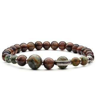 URANUS - Men's bracelet made of sterling silver and natural stones